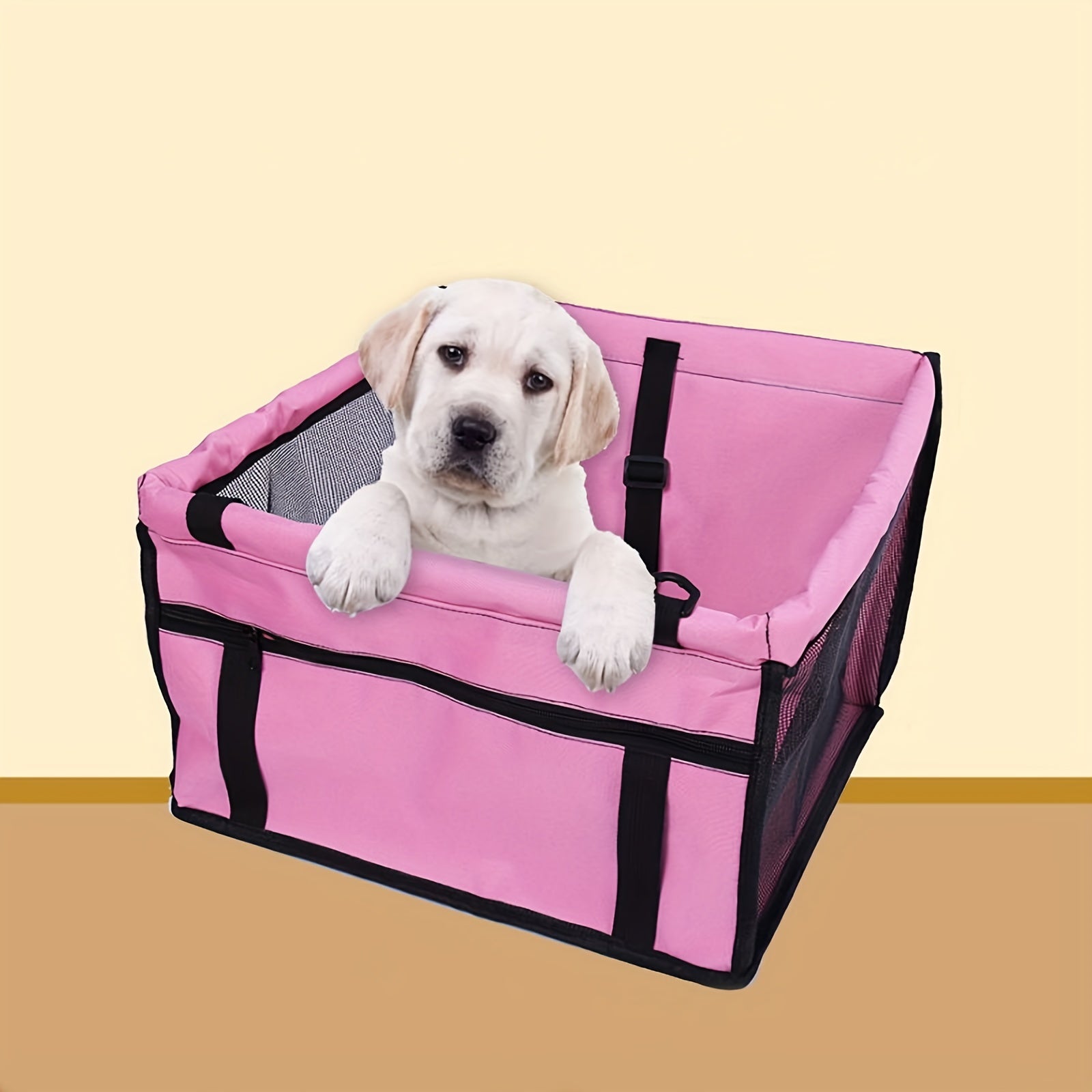 Portable Pet Car Booster Seat for Comfort & Safety