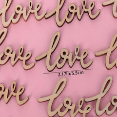 18pcs Wedding LOVE Party Confetti Decoration Wooden Sign