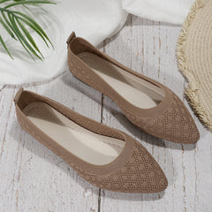 Women's Knit Flat Shoes Lightweight Slip On Shoes