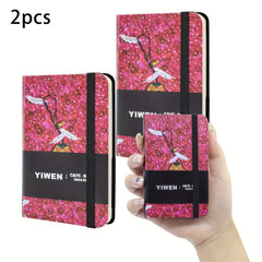 YIWEN A7 Abstract Pattern Journal Notebook Lined & Blank Pages Pocket Sized