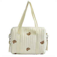 Embroidered Quilted Mommy Bag Diaper Baby Bottle Organizer Bag