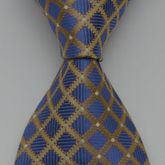 Men's Classic Necktie Patterned Tie Business Tie Grid Party Wedding Tie