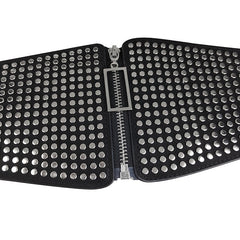 Wide Elastic Studded Belt Female Waist Gothic Plus Size Stretch