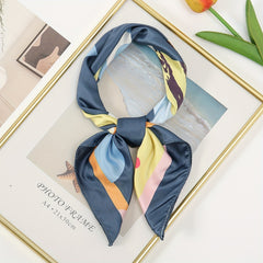 Geometric Block Bandana Printed Square Scarf Women Casual Neckerchief