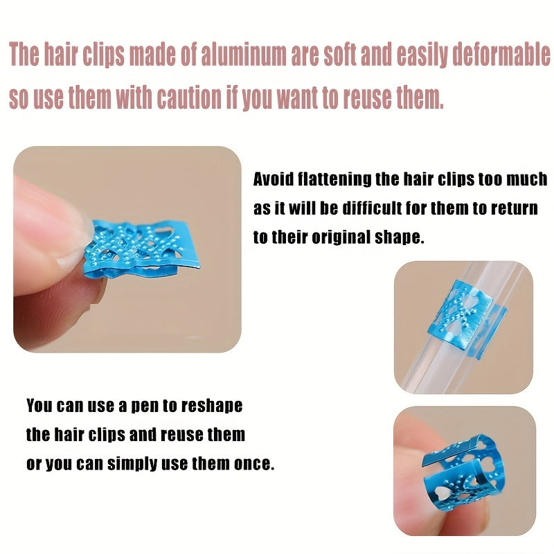 50pcs Dreadlocks Beads Hair Braid Rings Clips Metal Cuffs Hair Jewelry