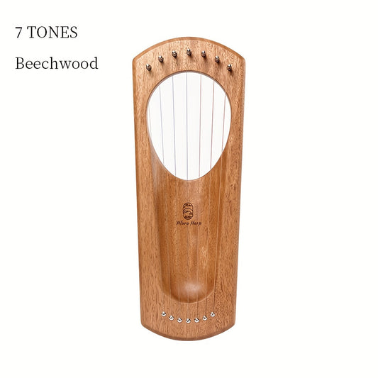 Hluru Lyre Harp 7 19 String Cherry Wood Professional Leyaqin Portable