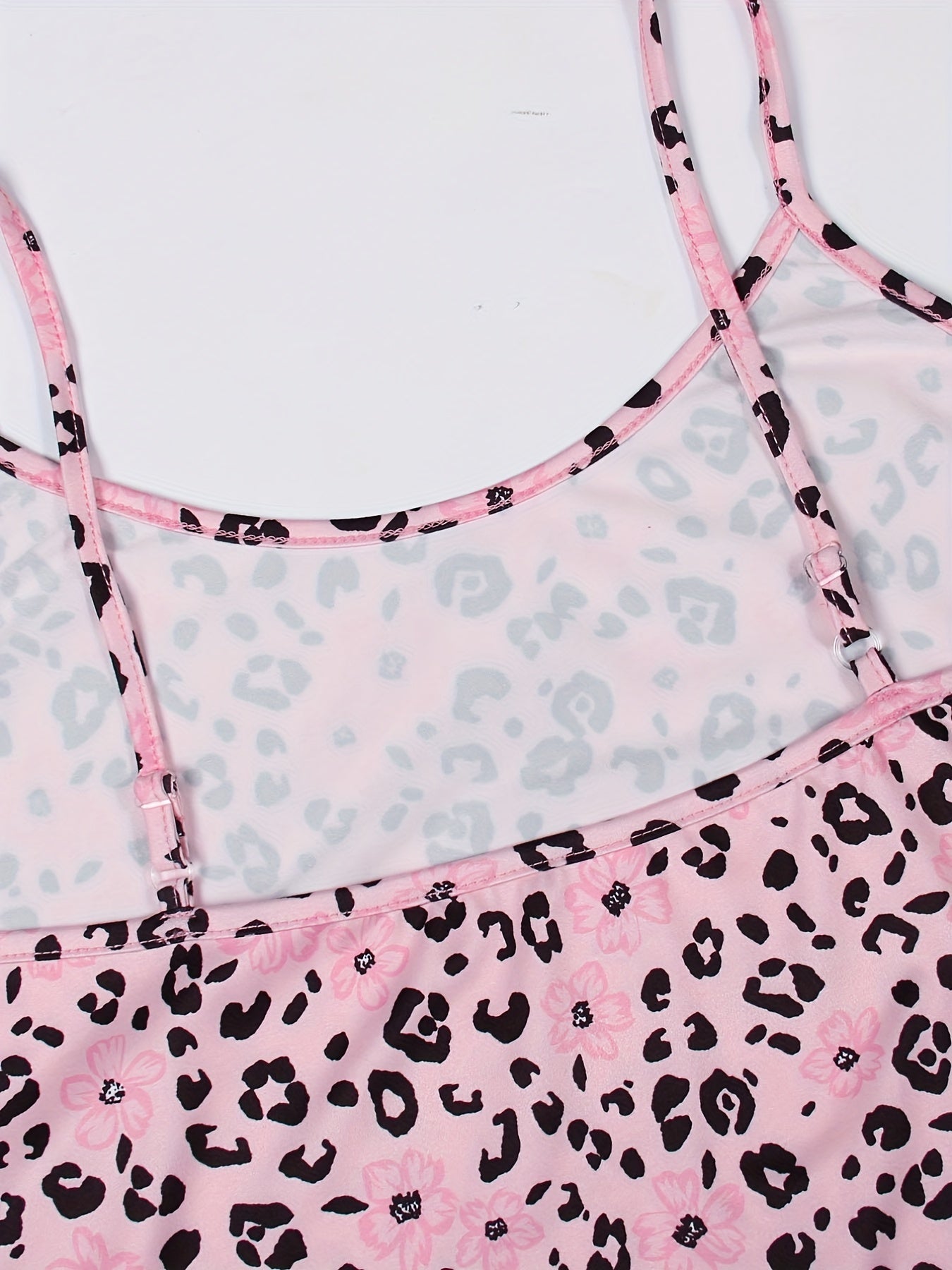  Leopard Print Stretch Cami Dress