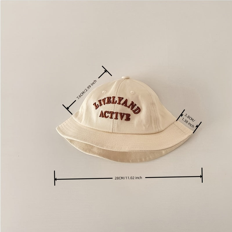 Baby Boys Casual Embroidery Bucket Hat Sun Protection Hat