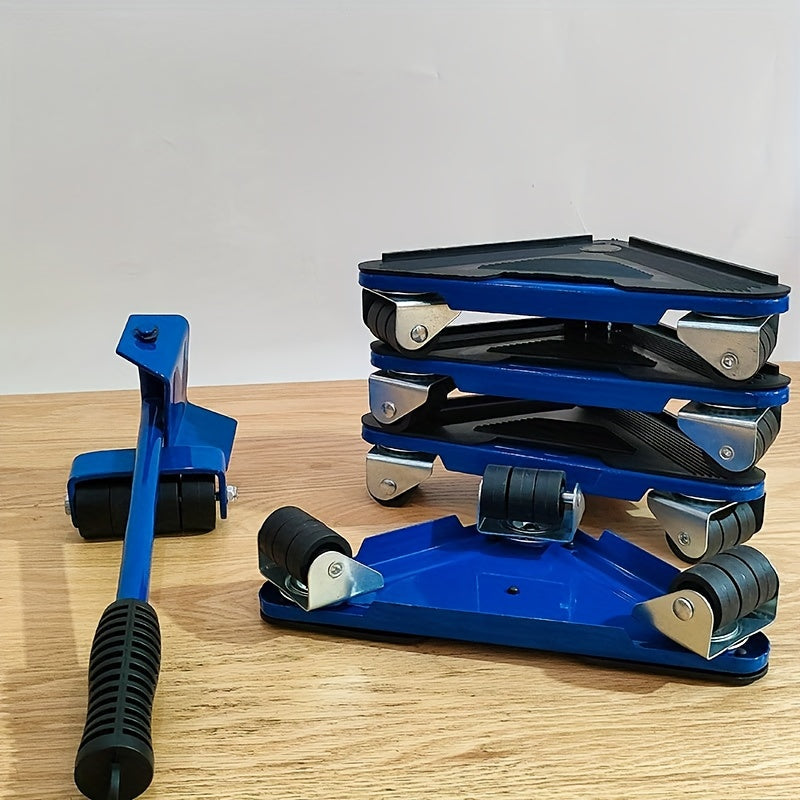 5pcs Furniture Mover Tool Set Heavy Duty Transport Lifter Roller