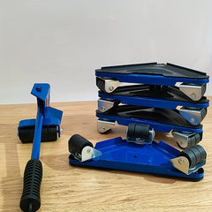 5pcs Furniture Mover Tool Set Heavy Duty Transport Lifter Roller
