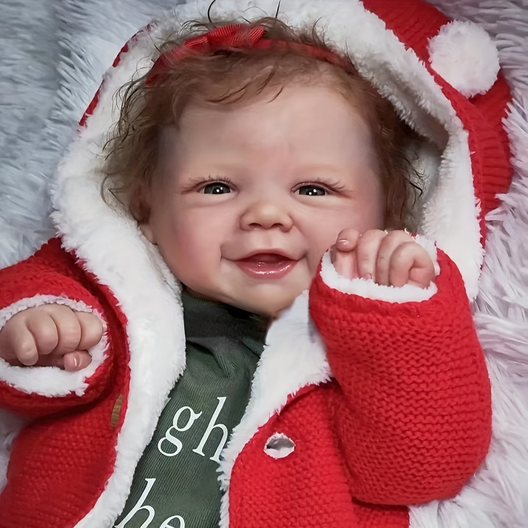 Realistic Reborn Youngsters Doll with Rooted Hair Soft Silicone Vinyl 3D Skin