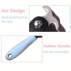 Double Sided Fur Knot Cutter & Hair Removal Comb for Pet Grooming