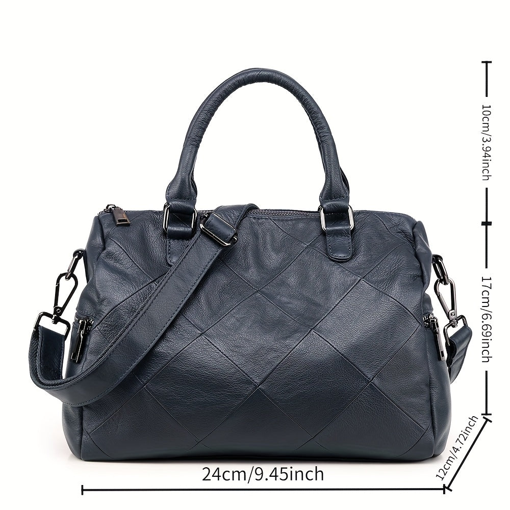 Cowhide Crossbody Bag for Women with Large Capacity