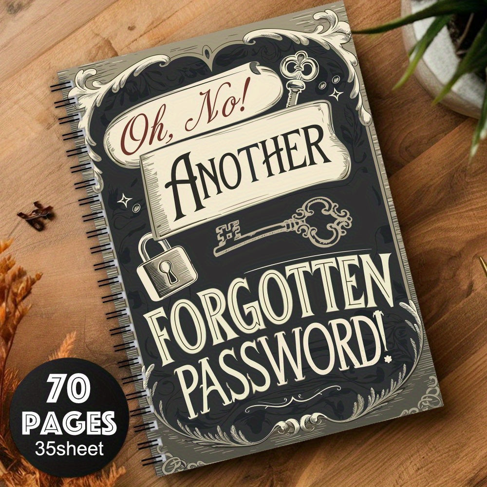 Spiral Password Notebook for Internet & Computer Login