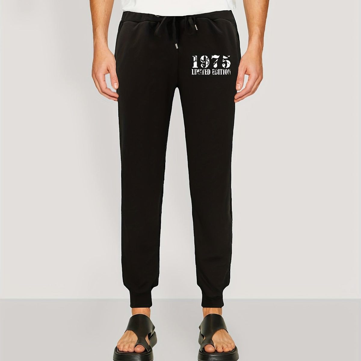 1975 Edition Casual Stretch Drawstring Joggers Men s Pants
