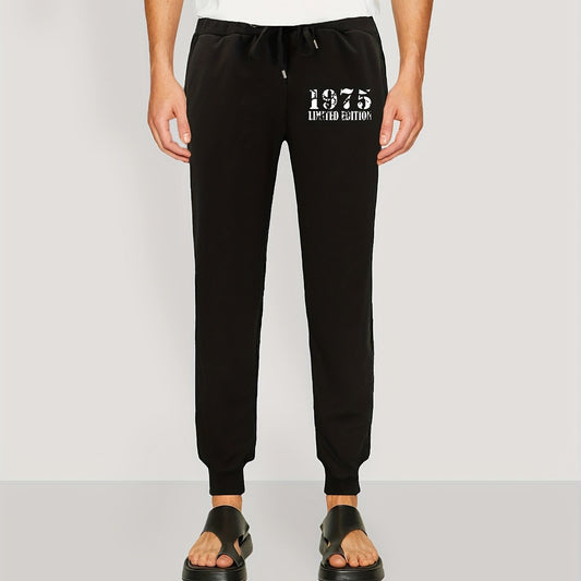 1975 Edition Casual Stretch Drawstring Joggers Men s Pants