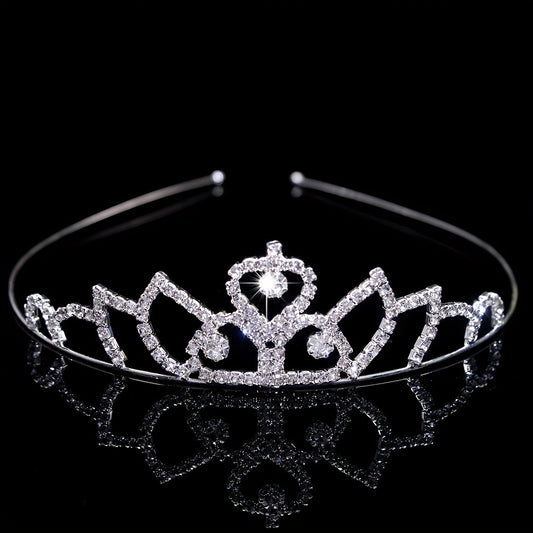 Rhinestone Headband Queen Crown Tiara Bridal Wedding Hair Accessories