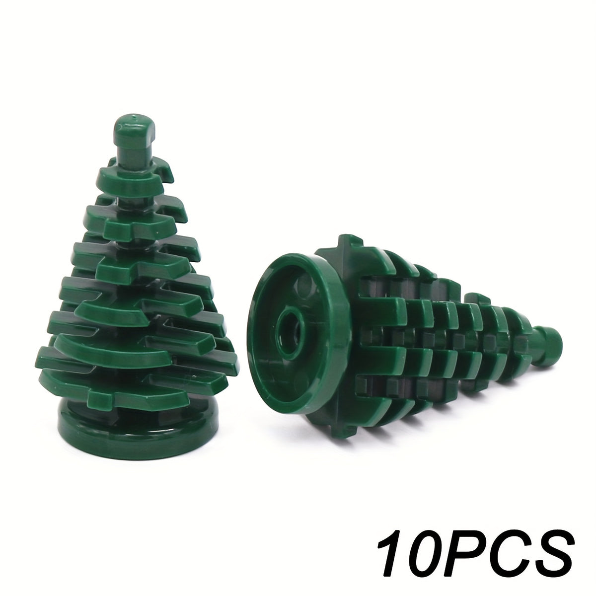 10pcs Building Blocks Christmas Tree Mini Spruce Compatible 2435 City Jungle