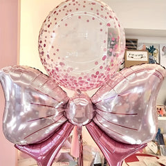 1pc Ins Aluminum Film Balloon A Bow Tie Happy Birthday Hundred Days Children