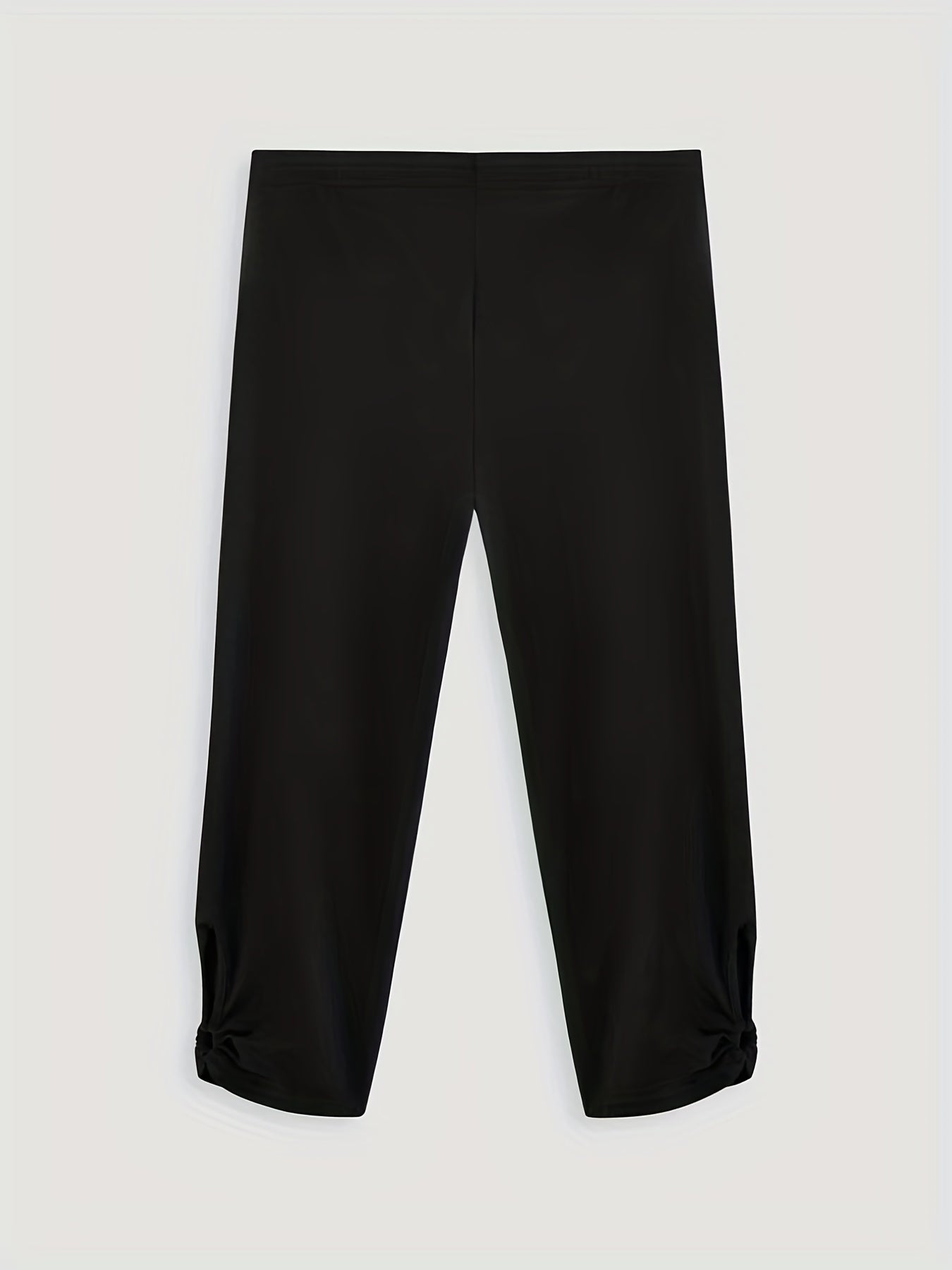 Solid Cutout Skinny Capris Leggings for Women