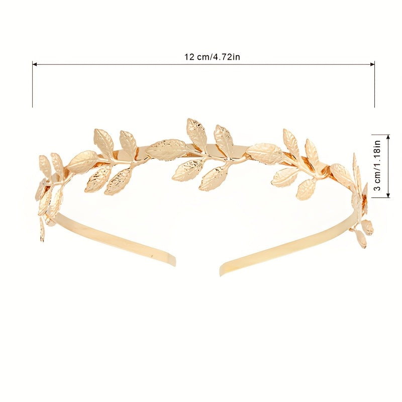 Golden Leaf Headband for Western Bride
