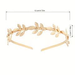Golden Leaf Headband for Western Bride