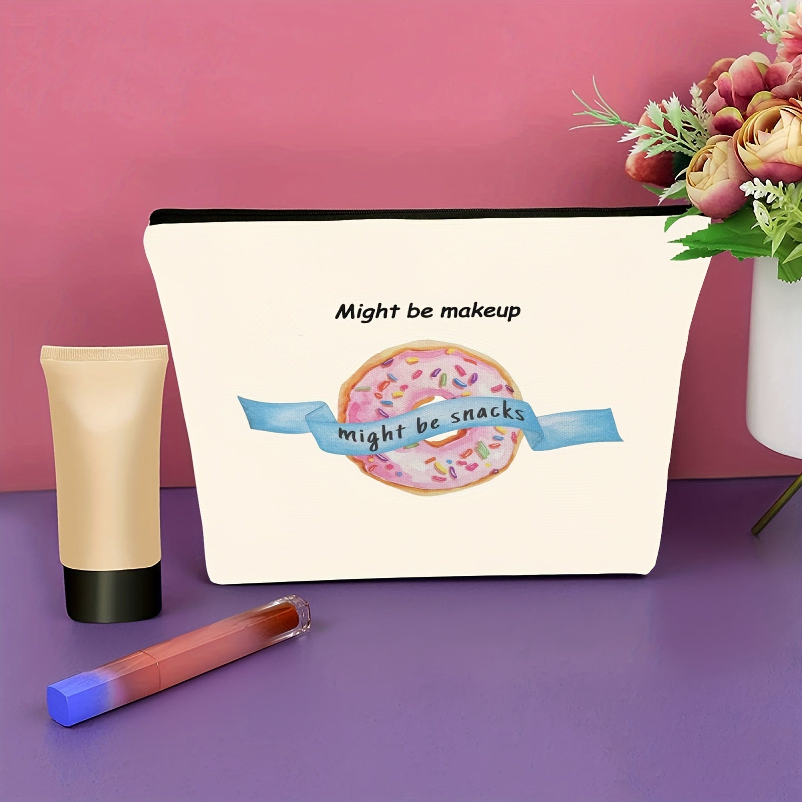 Funny Makeup Cosmetic Bag Might Be Makeup Might Be Snacks