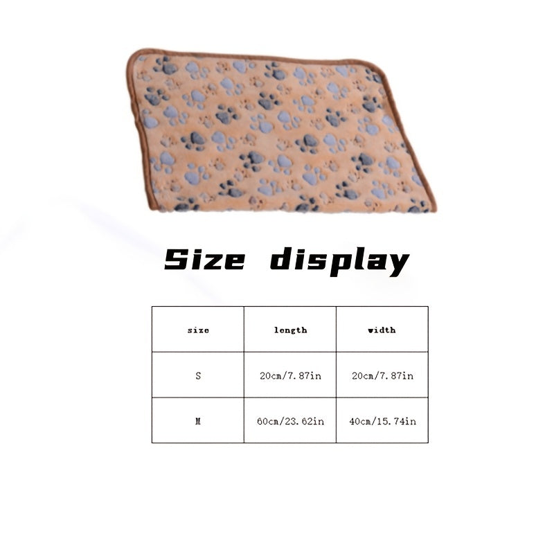 Soft Paw Print Blanket for Small Animals - Ideal for Hamsters & Guinea Pigs