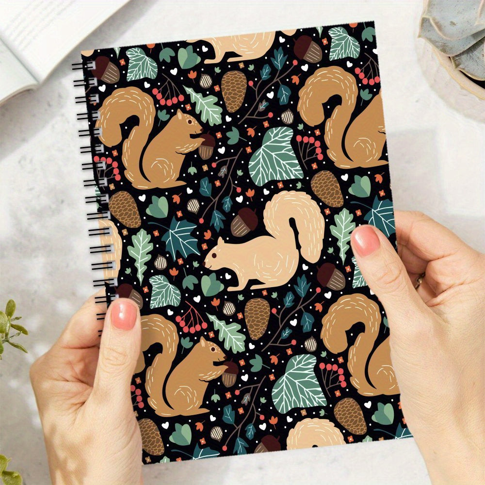 Squirrel Plants Spiral Notebook Journal with Craft Supplies