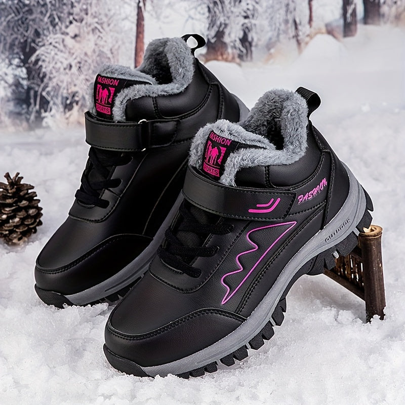 Non slip Thickened Medium Tube Snow Boots Versatile Wear Resistant Warm Shoes