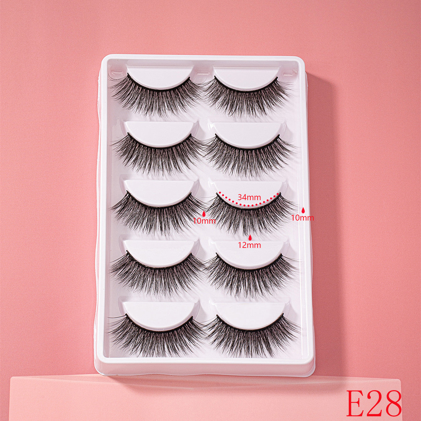 5 Pairs Natural Look False Eyelashes Fluffy Wispy Lashes