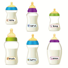 24pcs/60pcs School Waterproof Name Sticker Handwriting Mesh Bag Archive Label