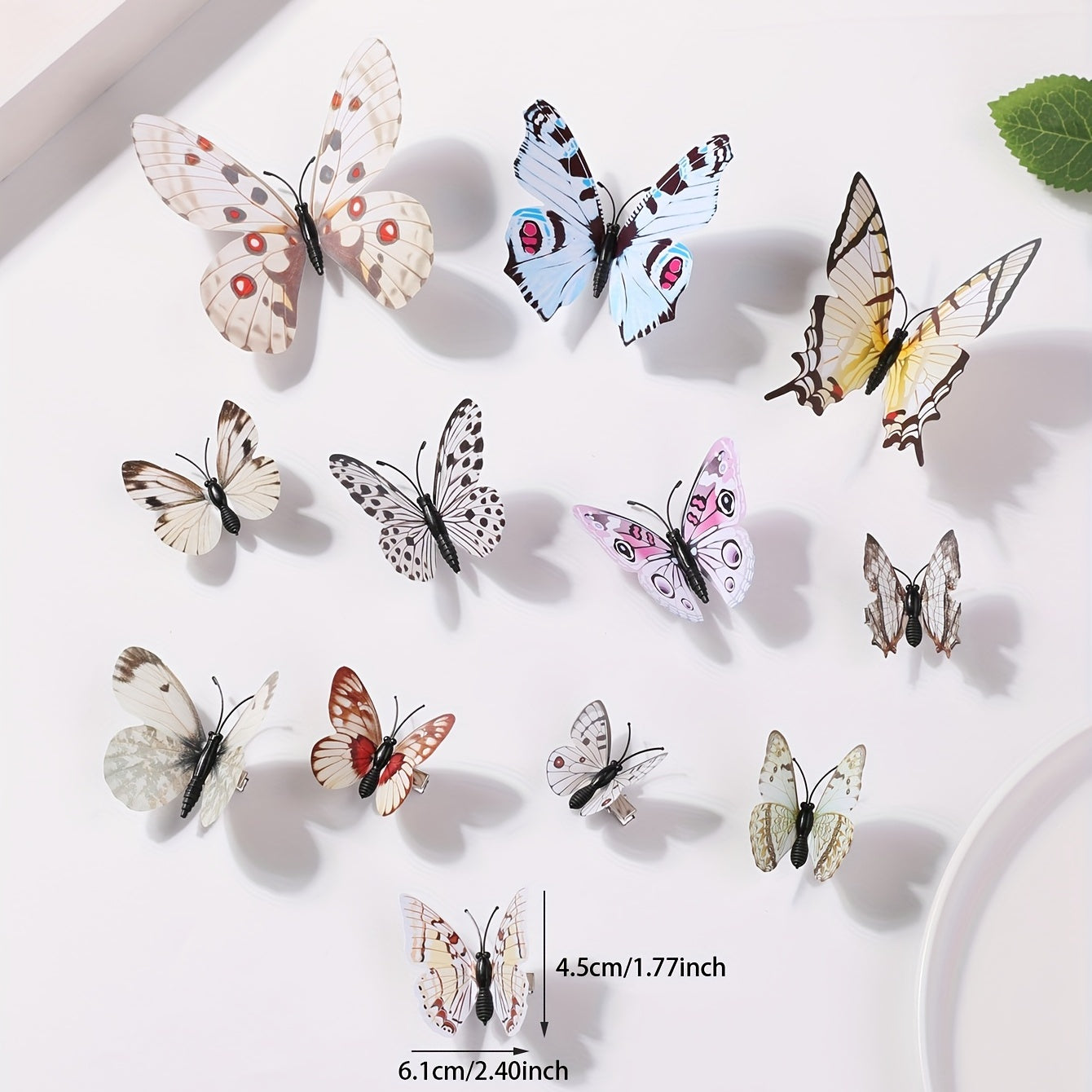 12pcs Colorful Butterfly Hair Clip for Women Girls Baby
