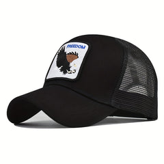 FREEDOM Eagle Trucker Hat Mesh Baseball Cap Adjustable Sunshade Dad Hat