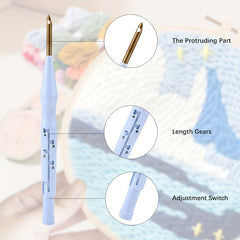 Christmas Elk Punch Needle Starter Kit DIY Gift Yarn Rug Punch Needle