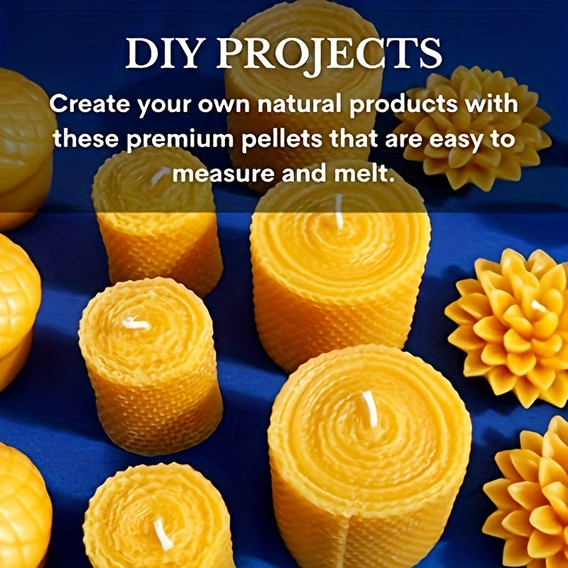 100% Organic Yellow Beeswax Granules for DIY Candles