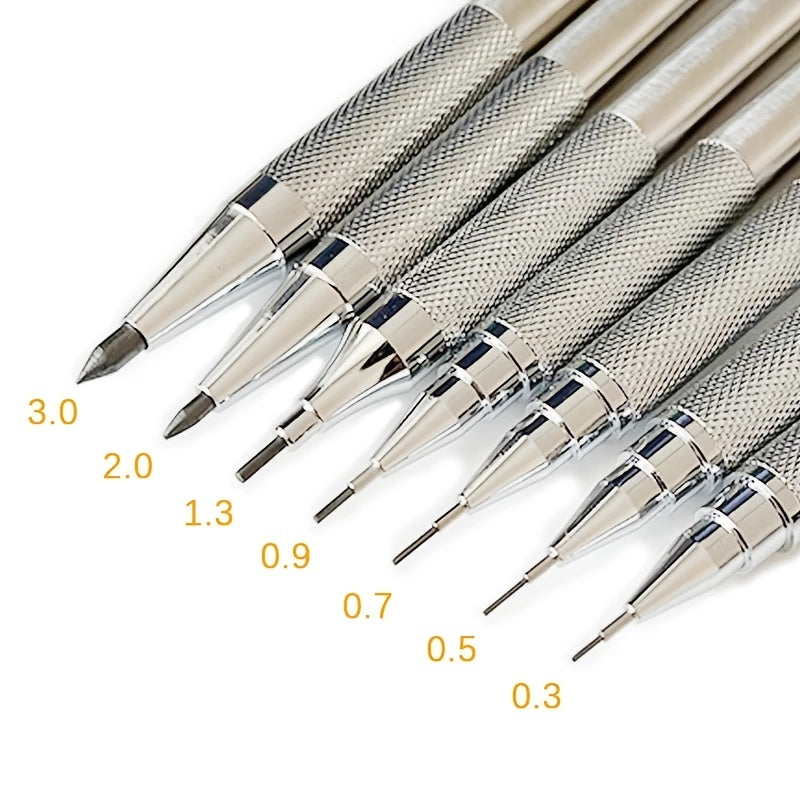 0.3mm Mechanical Pencil Set Full Metal Art Drawing Painting Office School