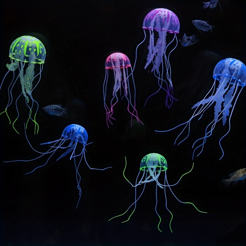 Glowing Jellyfish Ornaments for Aquariums