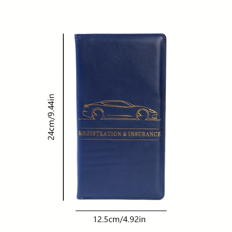 PU Leather Car Insurance Document Holder