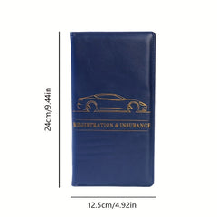 PU Leather Car Insurance Document Holder