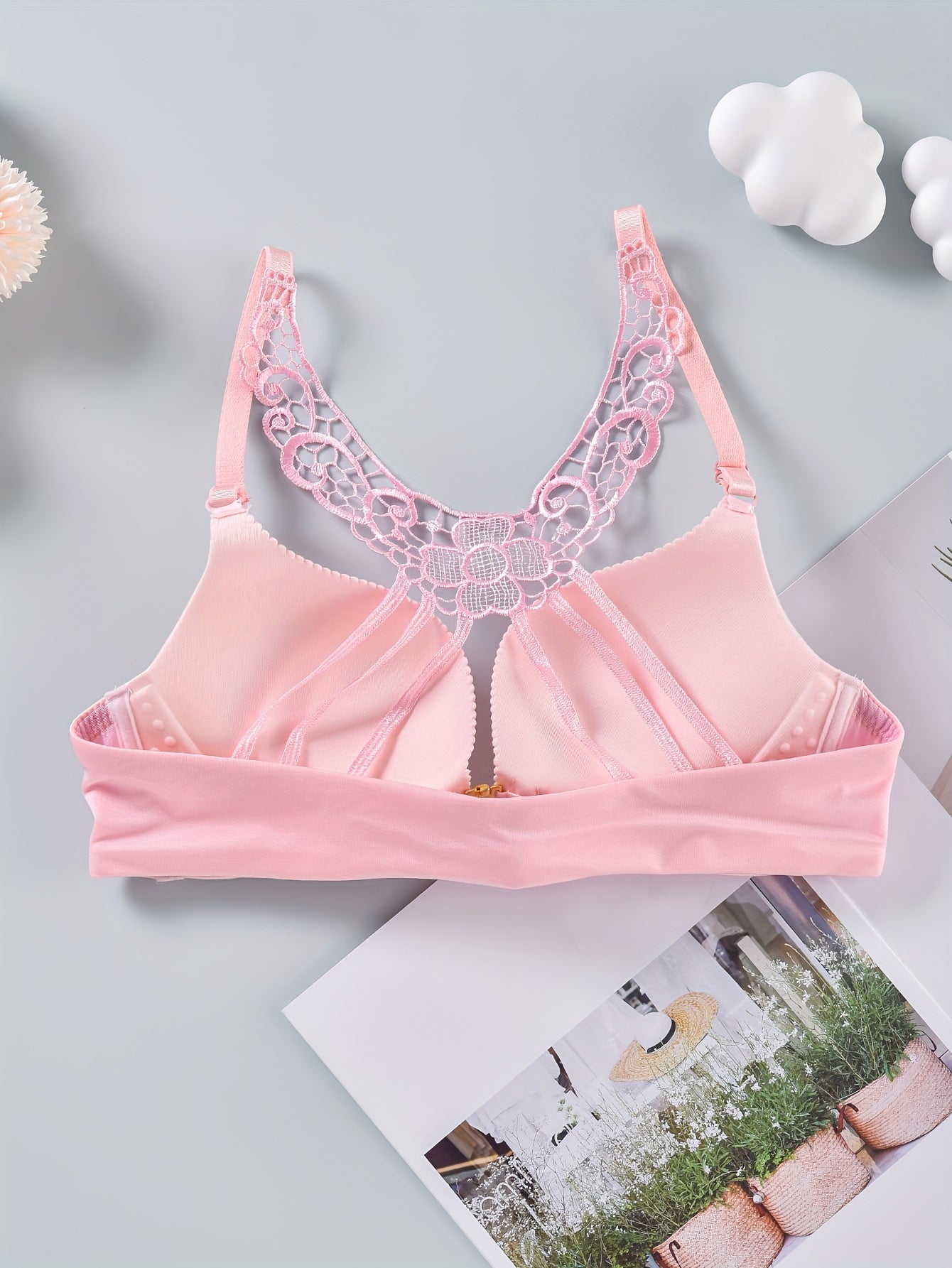 Lace Push Up Bra Front Buckle Comfy & Breathable Women's Lingerie