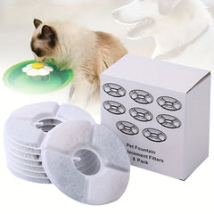 12 Pack Cat Water Fountain Replacement Filters with Activated Charcoal & Resin