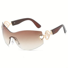 Y2K Heart Hinge Sunglasses Gradient Lens UV400