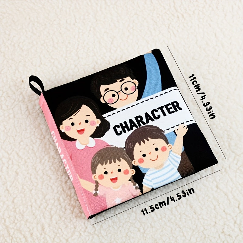 High Contrast Baby Cloth Book 0-6 Mos Washable Non Toxic Early Learning