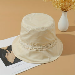 Thin Bucket Hat Drawstring Breathable Outdoor Cap Women Sun Beach