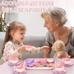 Kids Afternoon Tea Set Cake Cutter Princess Toy ABS Material