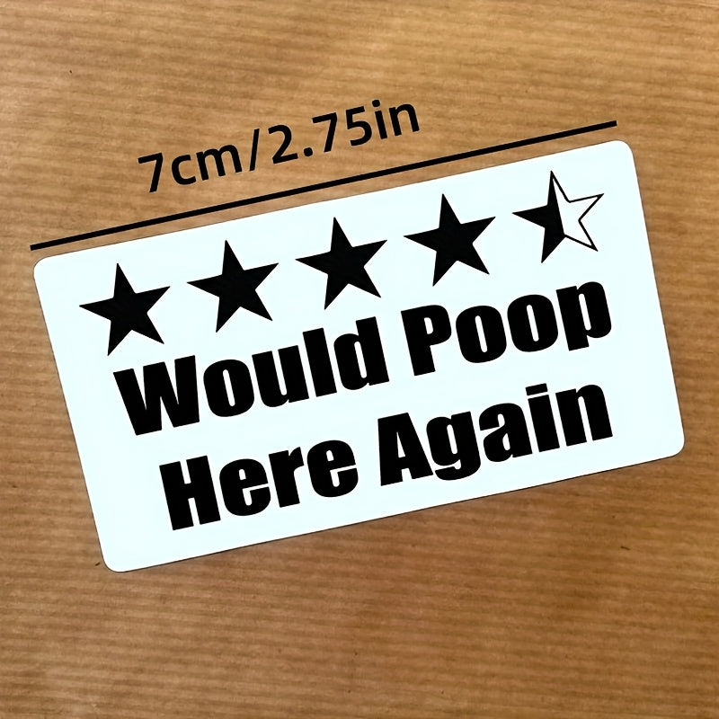10pcs Would Poop Here Again Prank Stickers