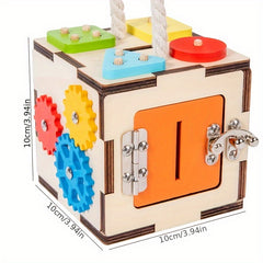 Hexahedron Busy Board Locking Mechanism Activity House