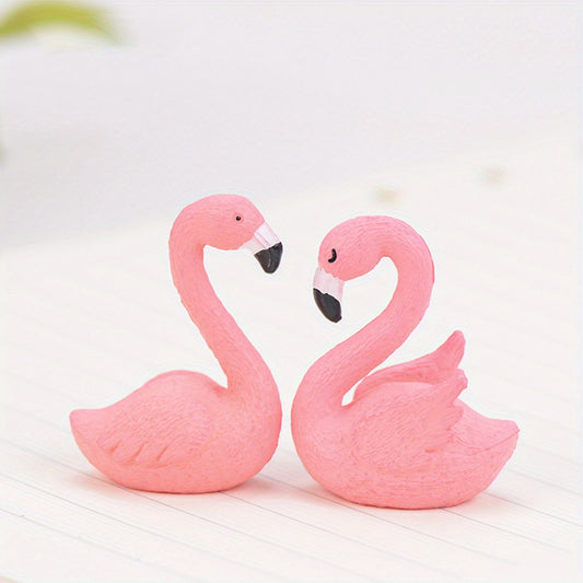 2pcs Flamingo Statues for Tropical Outdoor Decor