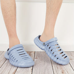 Men's Solid Slip On Platform Clogs Anti skid Beach Shoes